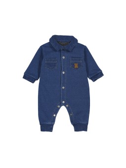 Tutina denim felpa pellicciot