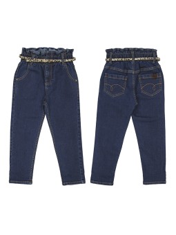 Pantalone lungo denim cinta