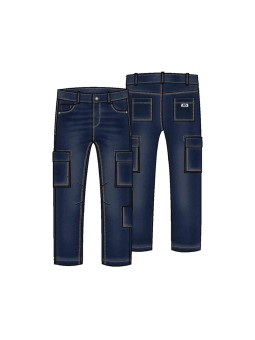 Pantalone cargo denim